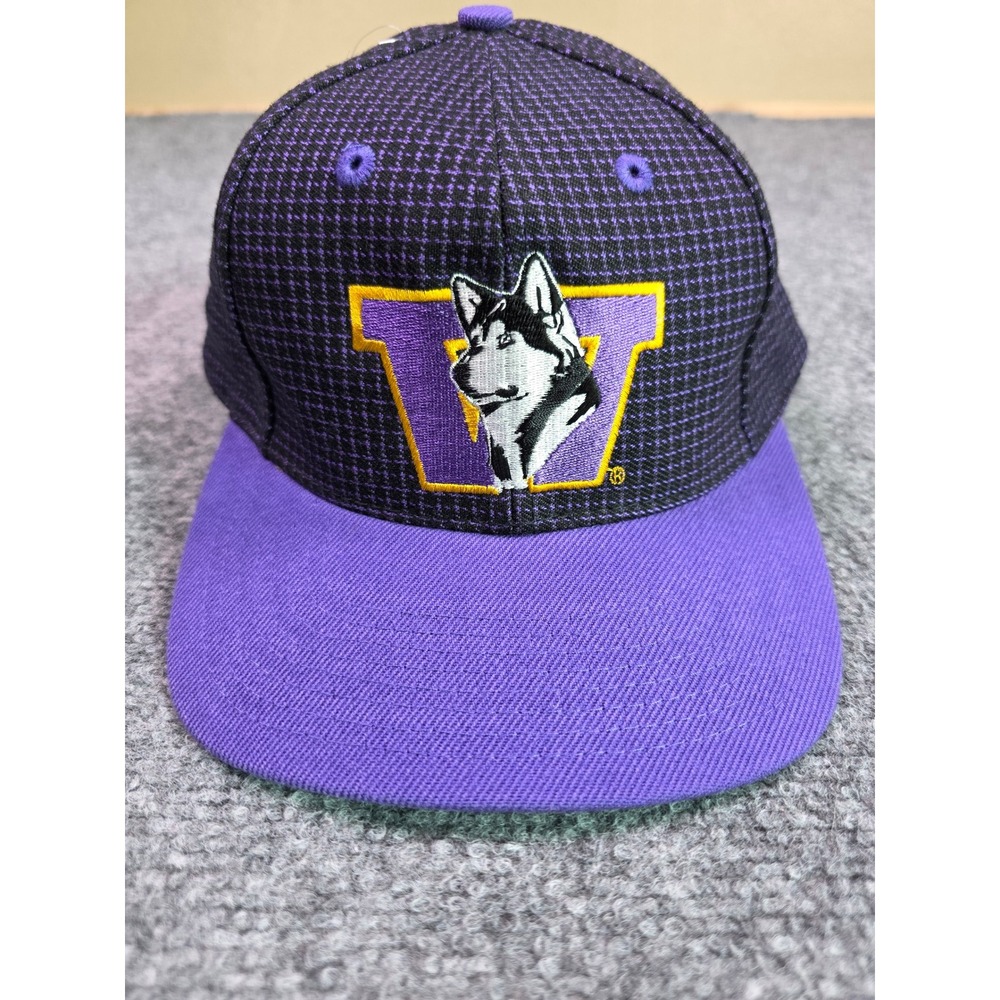 Logo Athletic Washington Huskies Hat Mens OSFA Purple Snapback NCAA Vintage